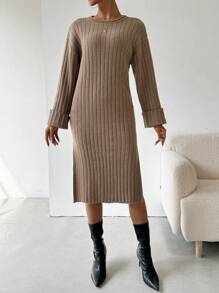 SHEIN LUNE 洋裝 - 卡其色 - 查看 6