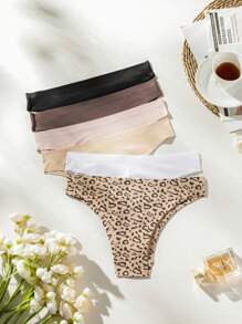 SHEIN Của phụ nữ 6 cái Thoải mái Tam giác Quần lót không đường may - Nhiều màu - Xem 7