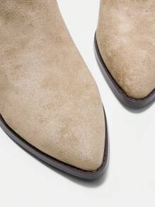 SheIn BIZ Stylish Studded Ankle Boots - Apricot - View 8