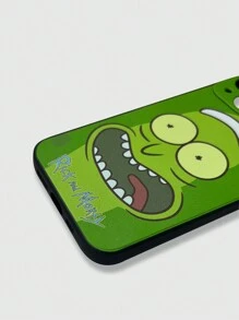 Rick and Morty | ROMWE Painted Phone Case Compatible With Iphone 12/13/14 Series - Green - View 4
