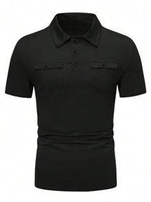 Manfinity Homme Men's Solid Color Polo Shirt