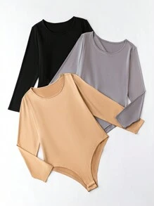 Calvaya 大尺碼女士三件式圓領連體衣 - 彩色 - 查看 1