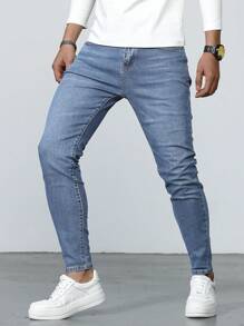 Manfinity Homme Męski Jednolity kolor Zakłopotany Dżins Dżinsy