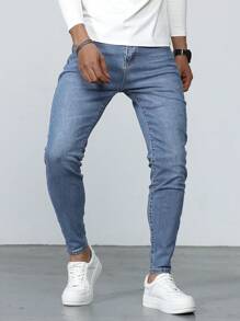 Manfinity Homme Męski Jednolity kolor Zakłopotany Dżins Dżinsy