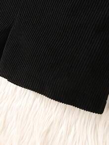 SHEIN Young Girl Button Decoration Shorts - Black - View 4