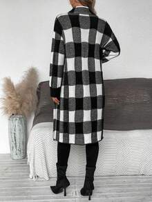 SHEIN Essnce Kẻ sọc Áo nịt đan - Đen và trắng - Xem 2