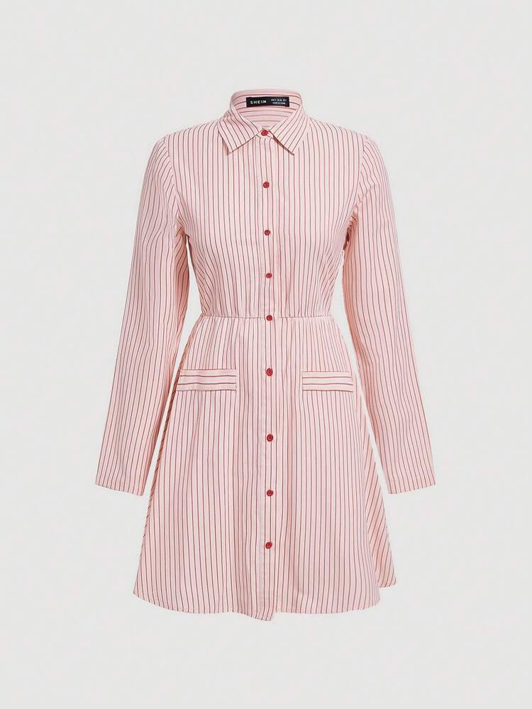 Women's Striped Shirt Dress