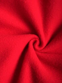 SHEIN EZwear 女士纯色圆领卫衣，适合毕业季、返校季、教师节等场合，秋季返校套头衫 - 紅色 - 查看 5