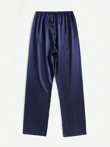 5pcs/Set Lace Splice Pajama Set - Navy Blue - View 6