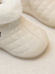 Infant/toddler/kids' Cartoon Style Mid-calf Snow Boots, Warm, Anti-slip, Outdoor & Daily Wear, Hook-and-loop Closure - Beige - View 5