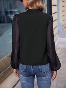 SHEIN Frenchy 襯衫 - 黑色 - 查看 2