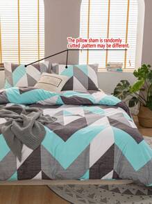 Bộ khăn trải giường họa tiết Chevron không có chất độn - Nhiều màu - Xem 7