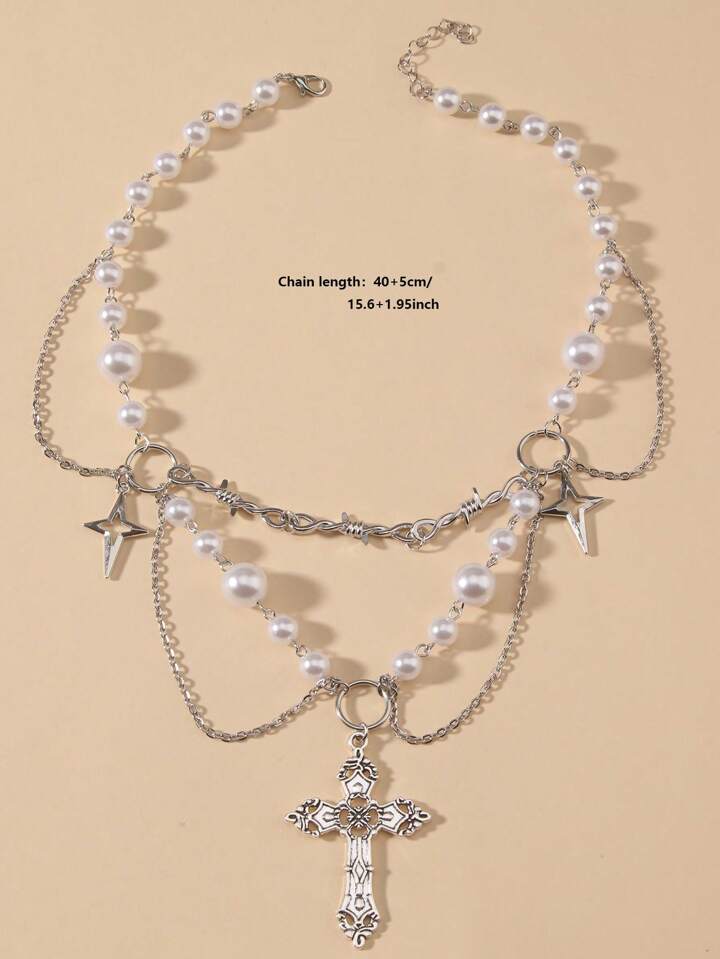 Our Y2k Gothic Style Cross Pendant Necklace, Halloween is such a 