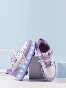 Trẻ em Đã nâng cấp Bốn bánh Led Nhiều chế độ Có thể điều chỉnh Sự ổn định Trục lăn Giày dép Đối với Mùa thu Và Mùa Đông - Nhiều màu - Xem 4