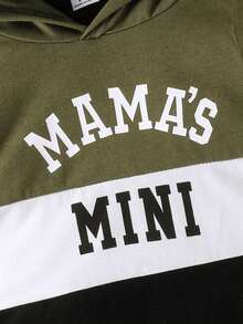 Đứa bé trai Đồ họa Chữ cái Khối màu áo có mũ Áo liền quần - Nhiều màu - Xem 3