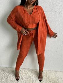 Slaydiva 大尺碼兩件套 - 棕色 - 查看 6