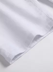 Manfinity Homme Men Cotton Ripped Denim Shorts Jorts Plain All White Vacation Vintage Friends Work Going Out Street Vacation College