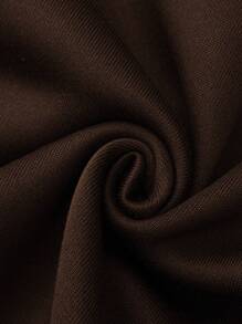 Manfinity LEGND Loose Fit Men's Letter Printed Collar Jacket, For Fall Winter - Coffee Brown - View 5