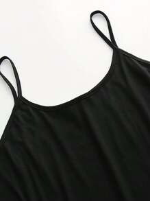 Calvaya Plus Solid Cami Bodycon Dress - Black - View 6