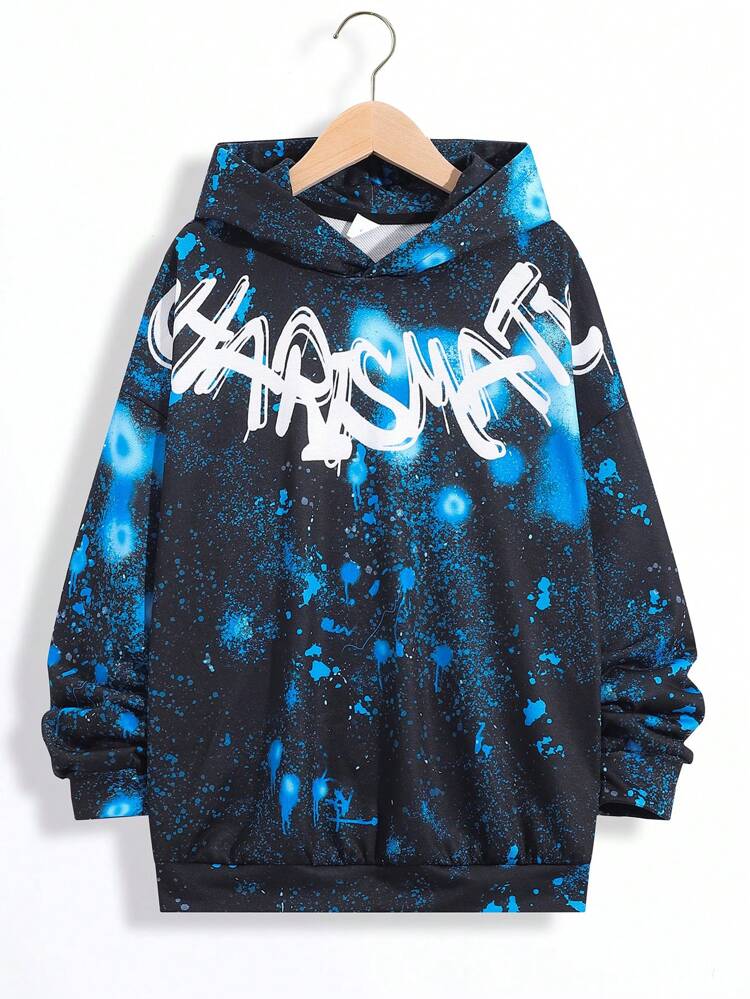 Tween Boy Galaxy & Letter Graphic Sweatshirt