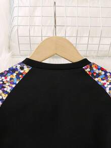 SHEIN 女童拉甘袖運動衫 - 彩色 - 查看 5