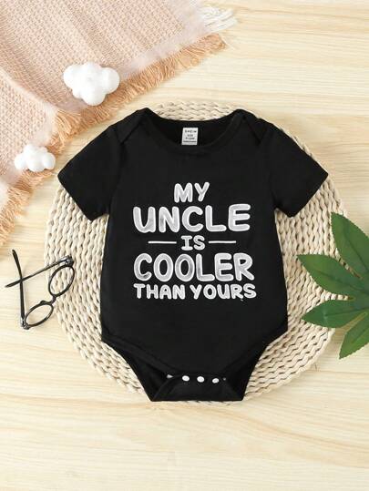 Baby Boy Letter Printed Bodysuit