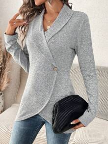 SHEIN LUNE 女士披肩肩膀t恤