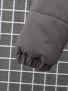 Boys' Casual And Warm Coat For Autumn And Winter - Dark Grey - View 5