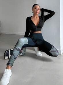 EURMUSE Leggings Ajustados Para Mujer - Negro - Ver 3