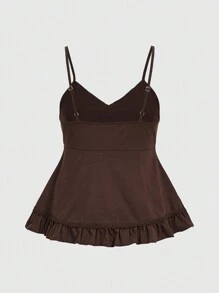 ROMWE Fairycore 女士前拉繩背心，適用於夏季