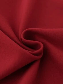 SHEIN 年輕女孩字母印花圓領衫 - 酒紅色 - 查看 3