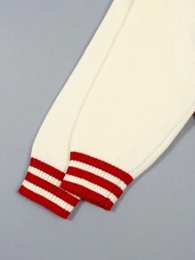 Baby Boys' Letter Striped Cardigan - Red - View 4