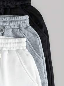 SHEIN LUNE 3pcs Women'S Drawstring Waist Sweatpants - Multicolor - View 5