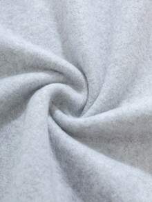 SHEIN Unity Áo nỉ lót nhiệt họa tiết Giáng sinh cỡ lớn - Màu Xám nhạt - Xem 4