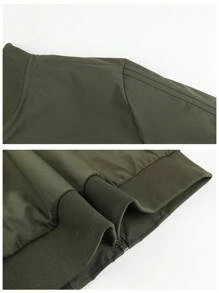 Men Zip Up Thermal Lined Bomber Jacket