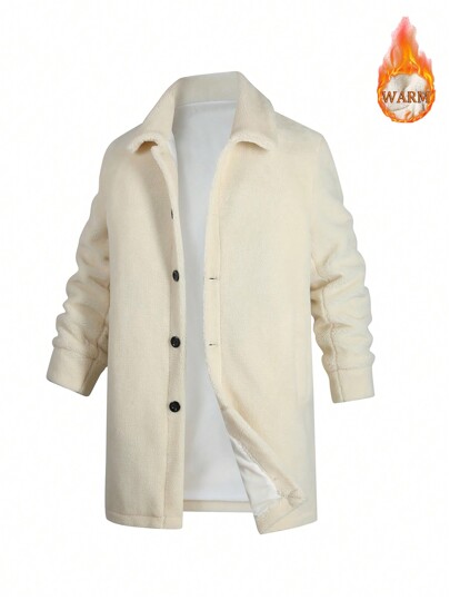 Manfinity Homme Men's Single Breasted Thickened Coat