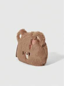 ROMWE Kawaii Cute Cartoon Bear Coin Purse - Brown - View 3