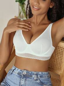 SHEIN Women's Full Coverage Bra - White - View 5
