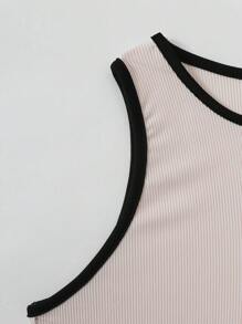 SHEIN Unity Camiseta Sin Mangas Con Escote Asimétrico Para Mujer, Top Para Salir - Multicolor - Ver 5