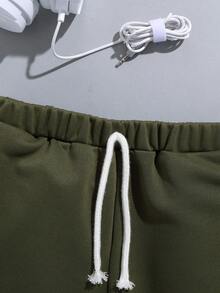 Chàng trai trẻ In cây dừa Áo thun & Thắt Eo Quần thể thao - trắng - Xem 3