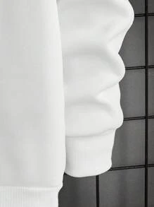 Manfinity Unisex 1 chiếc áo nỉ in hình Giáng sinh cổ tròn - trắng - Xem 4
