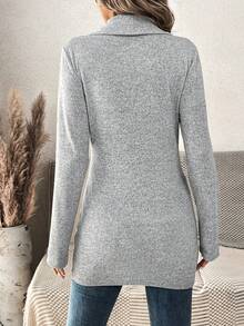 SHEIN LUNE 女士披肩肩膀t恤