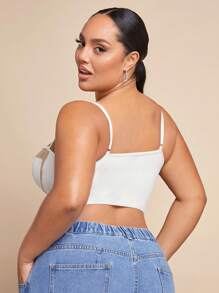 SHEIN BAE 大碼吊帶背心 - 白色 - 查看 2
