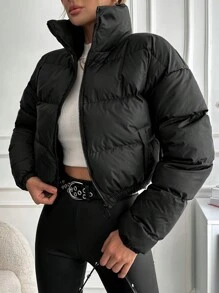 EURMUSE Women's Padded Jacket - Black - View 5