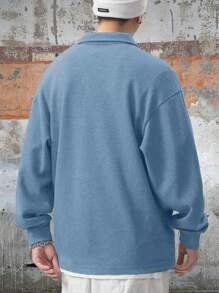 Manfinity Hypemode Chemise Polo À Patch Lâche Pour Homme Avec Épaule Tombante