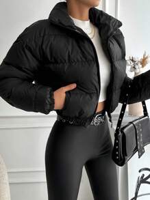 EURMUSE Women's Padded Jacket - Black - View 3