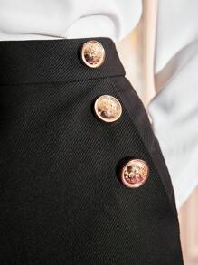 MOTF PREMIUM BUTTON DETAIL SUIT PANTS