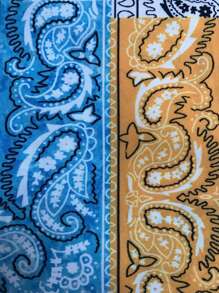 European And American Women's Summer Paisley & Cashew Flower Print Casual Shorts Loose Beach Shorts - 彩色 - 查看 6