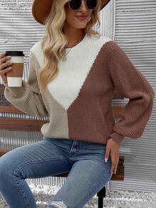 EMERY ROSE 女性拼色套頭毛衣 - 彩色 - 查看 6