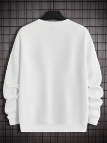 Manfinity Unisex 1 chiếc áo nỉ in hình Giáng sinh cổ tròn - trắng - Xem 2